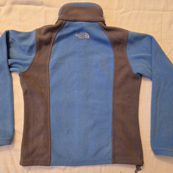 The North Face‎ Fleece Women's Small Blue / Grey Zip Jacket EUC - Picture 3 of 9
